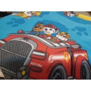 Paw Patrol Fleece Blanket About 60" x 65" Blue with Paw Patrol Theme